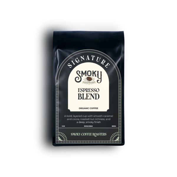 Bold smoky coffee beans with caramel, cocoa, and nutty notes by Smoky Coffee Roasters Bangladesh