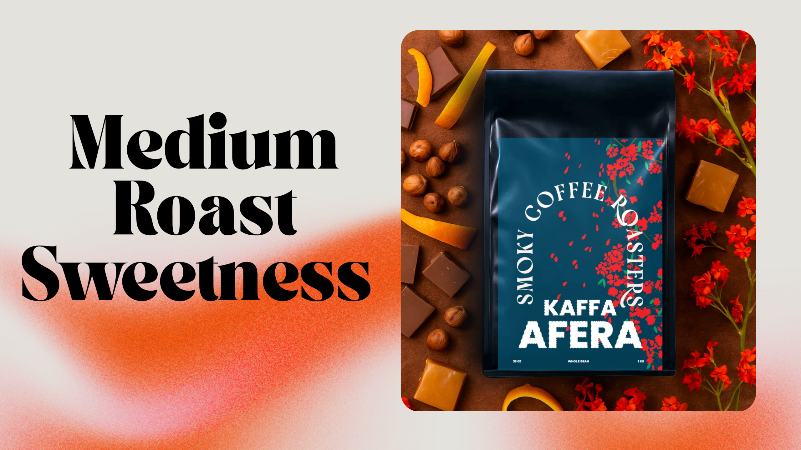 Kaffa Afera medium roast coffee beans, perfect for V60, French Press, and AeroPress brewing.